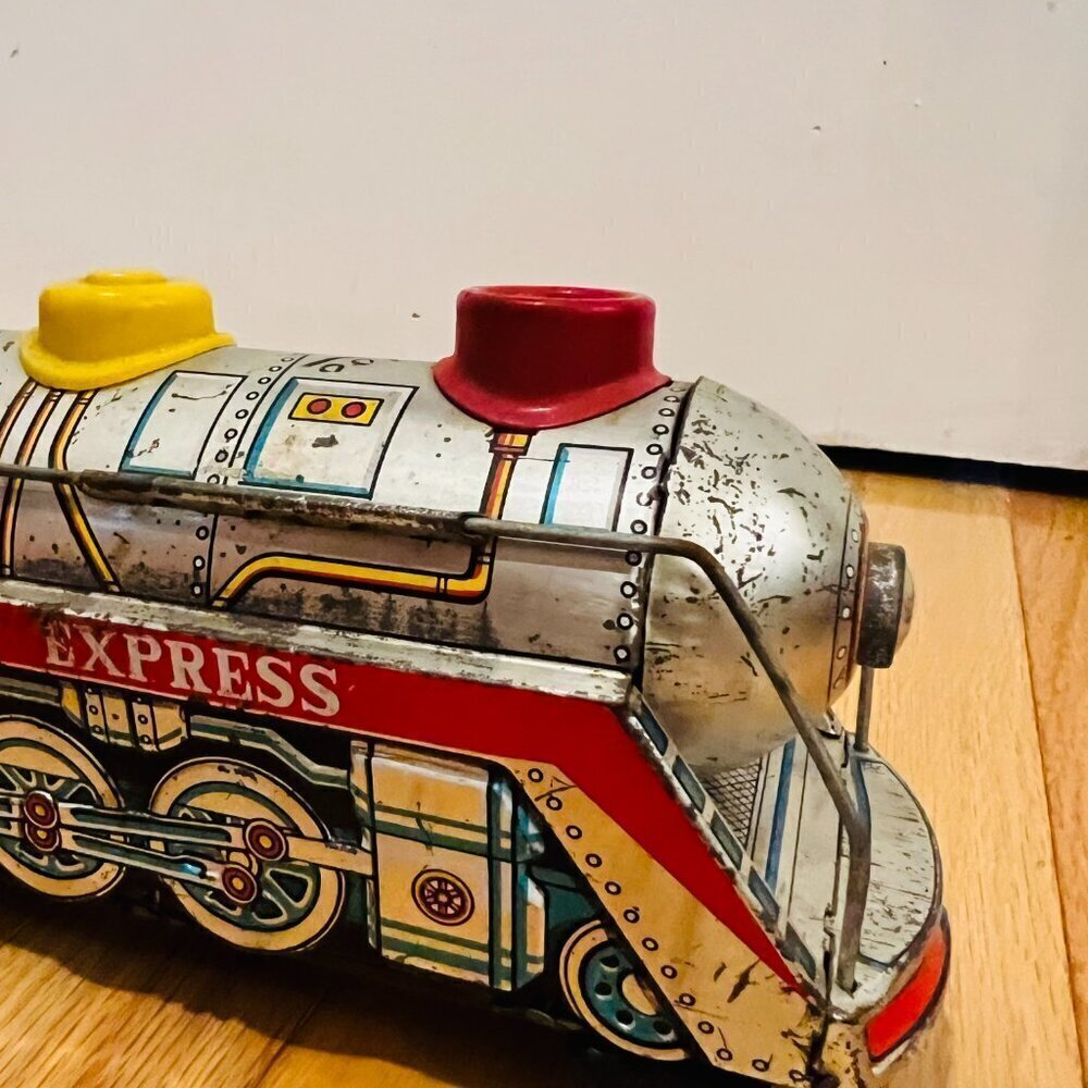 Masudaya Tin locomotive OVERLAND EXPRESS vintage rare toy Made in Japan - Picture 13 of 15